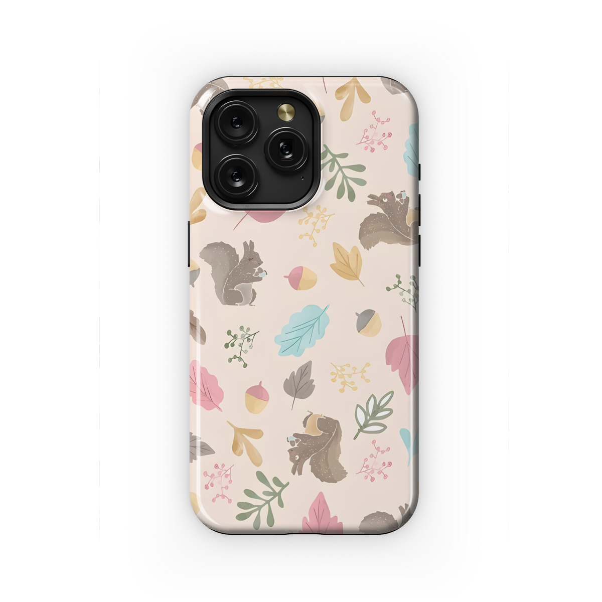 Forest Animals Seamless Pattern Illustration Phone Case iPhone Samsung Cover Pixel 2252 - Image 1