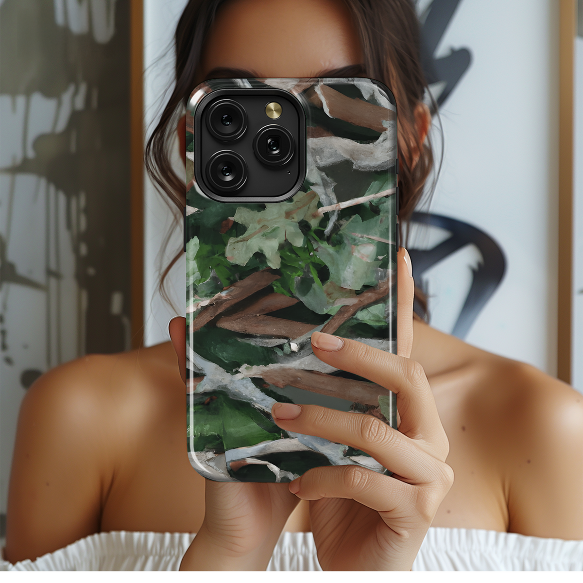 Forest Camo Phone Case iPhone Samsung Cover Pixel 3403 - Image 2