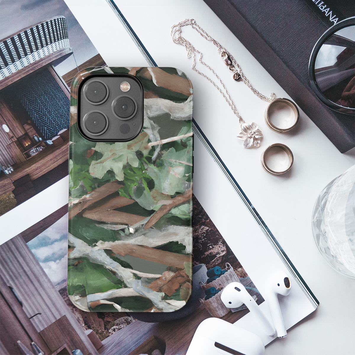 Forest Camo Phone Case iPhone Samsung Cover Pixel 3403 - Image 3