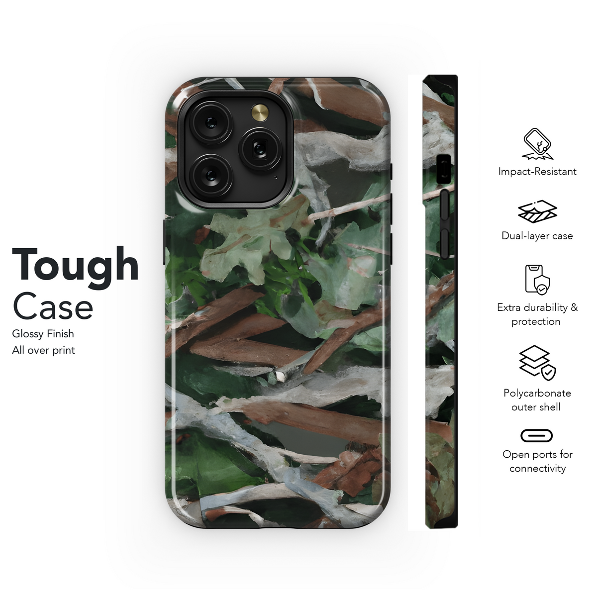 Forest Camo Phone Case iPhone Samsung Cover Pixel 3403 - Image 6