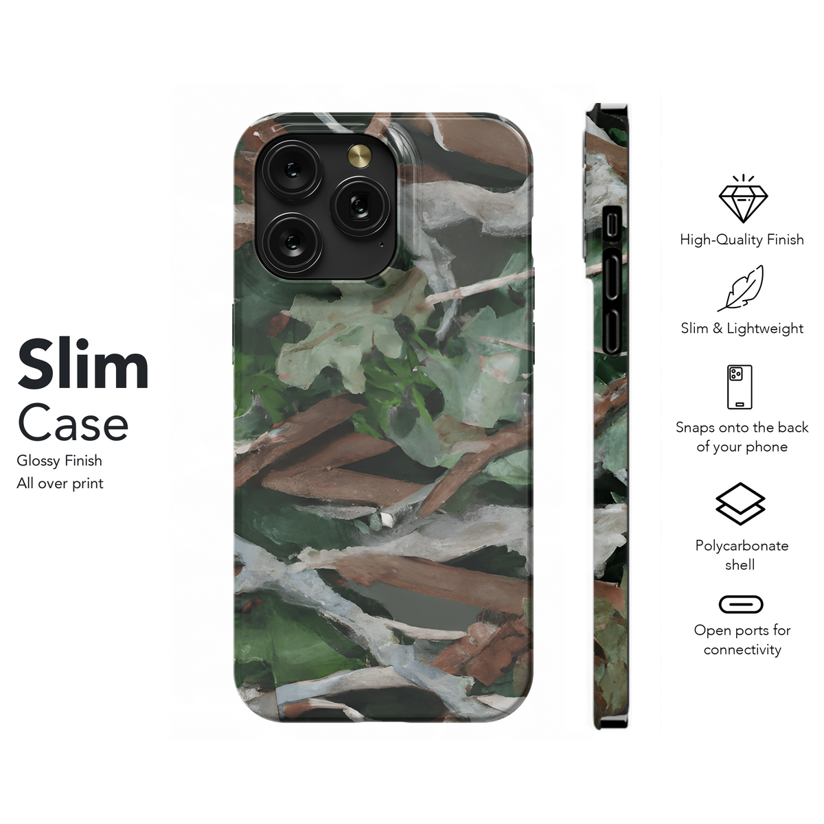 Forest Camo Phone Case iPhone Samsung Cover Pixel 3403 - Image 7