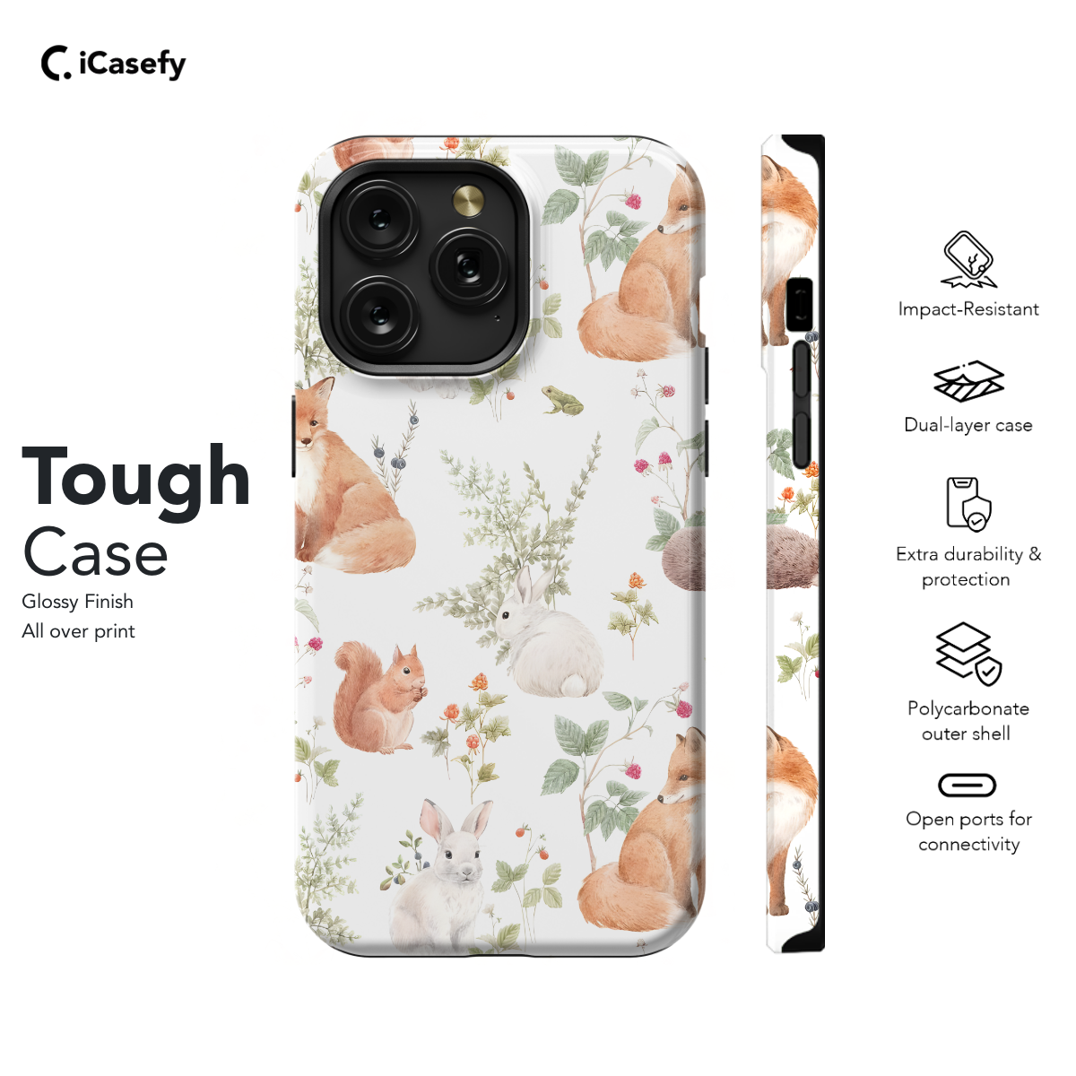 Forest pattern Phone Case iPhone Samsung Pixel & More 485 - Image 5