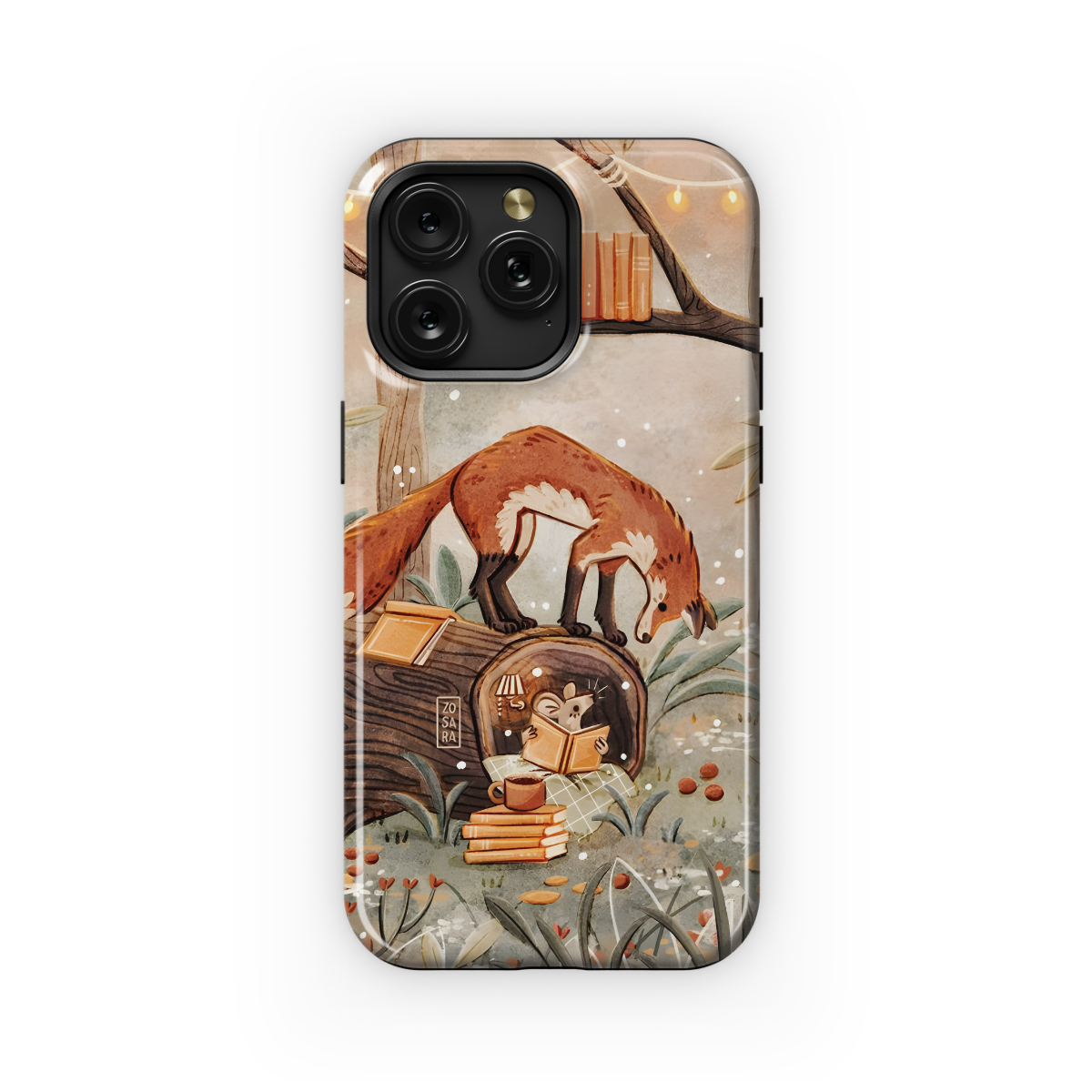 Fox Drawing Phone Case iPhone Samsung Cover Pixel 1720 - Image 1