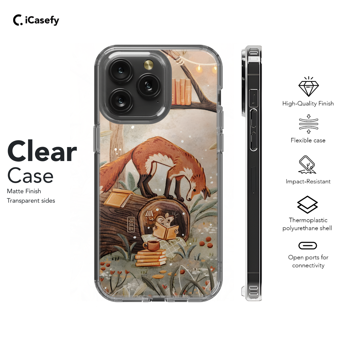 Fox Drawing Phone Case iPhone Samsung Cover Pixel 1720 - Image 8