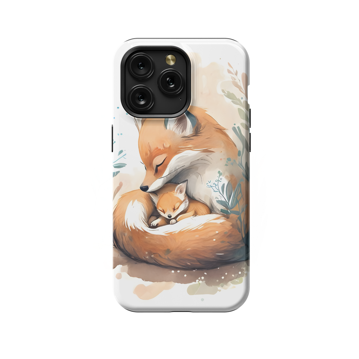 Fox family Phone Case iPhone Samsung Pixel & More 500 - Image 1