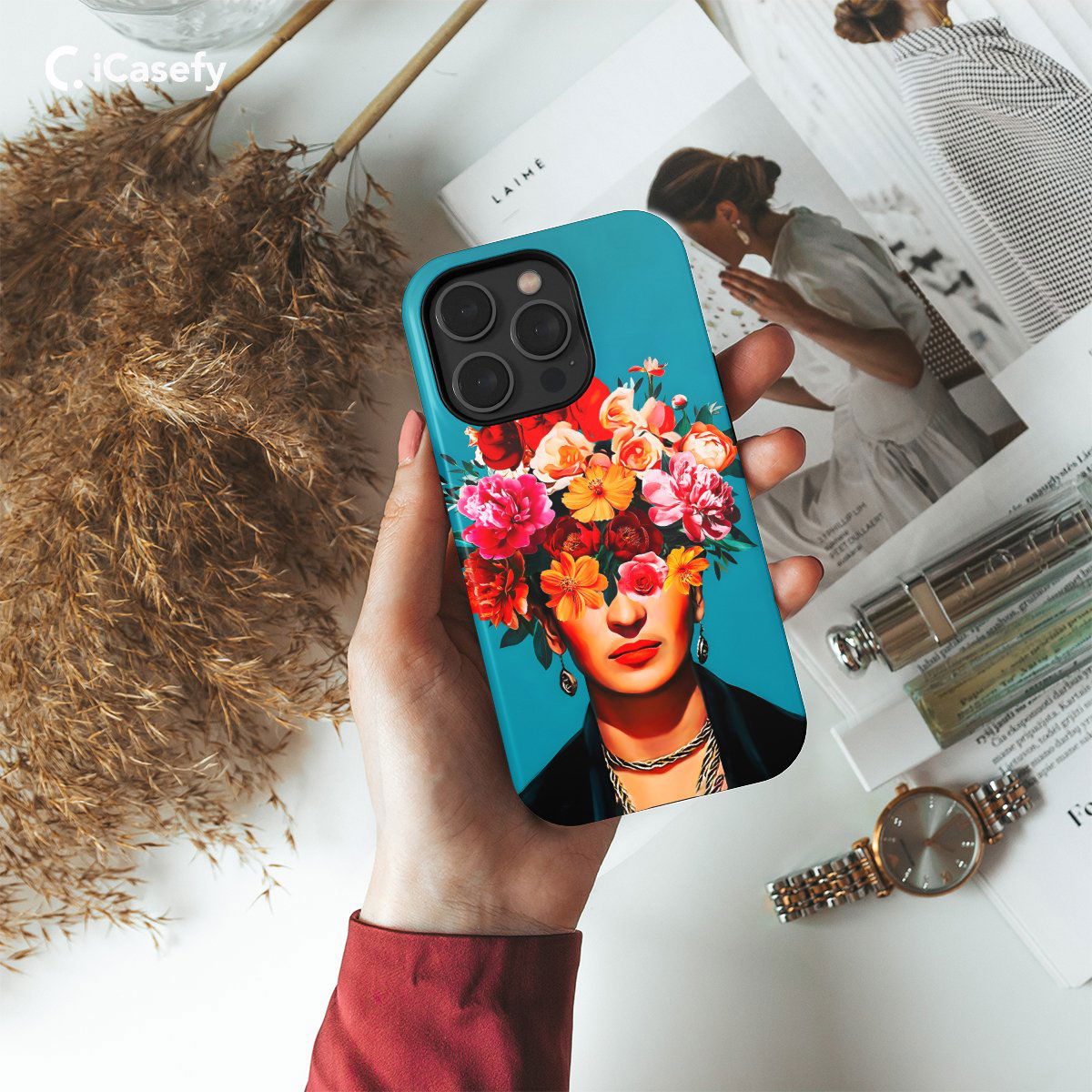 Frida Kahlo Feminism Surrealism Flower Phone Case iPhone Samsung Pixel & More - Image 2