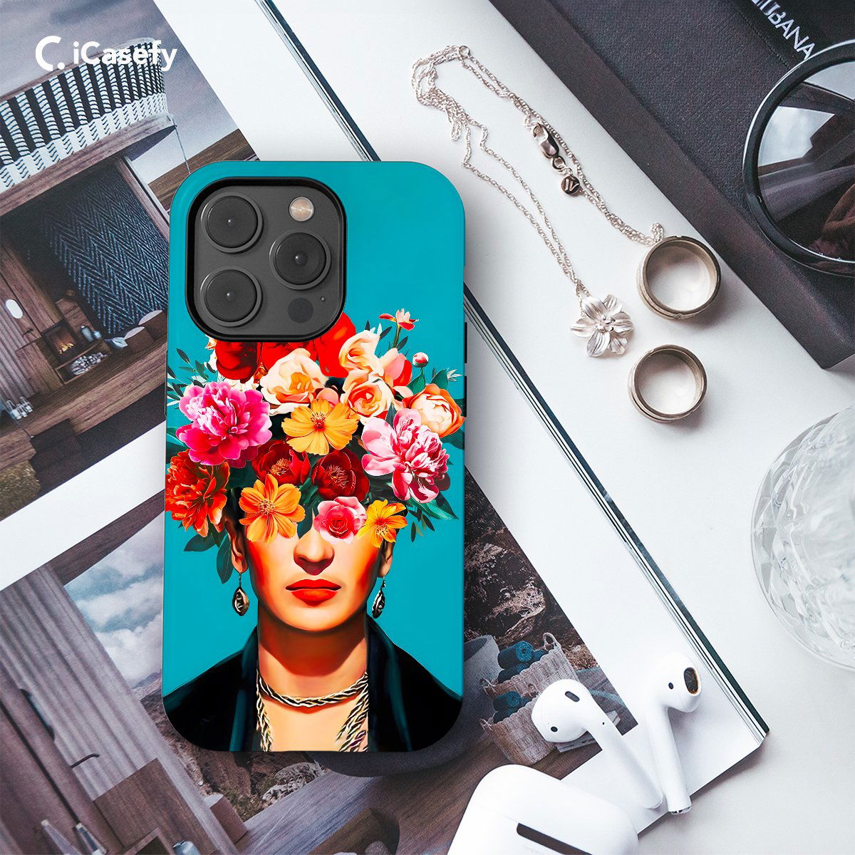 Frida Kahlo Feminism Surrealism Flower Phone Case iPhone Samsung Pixel & More - Image 3