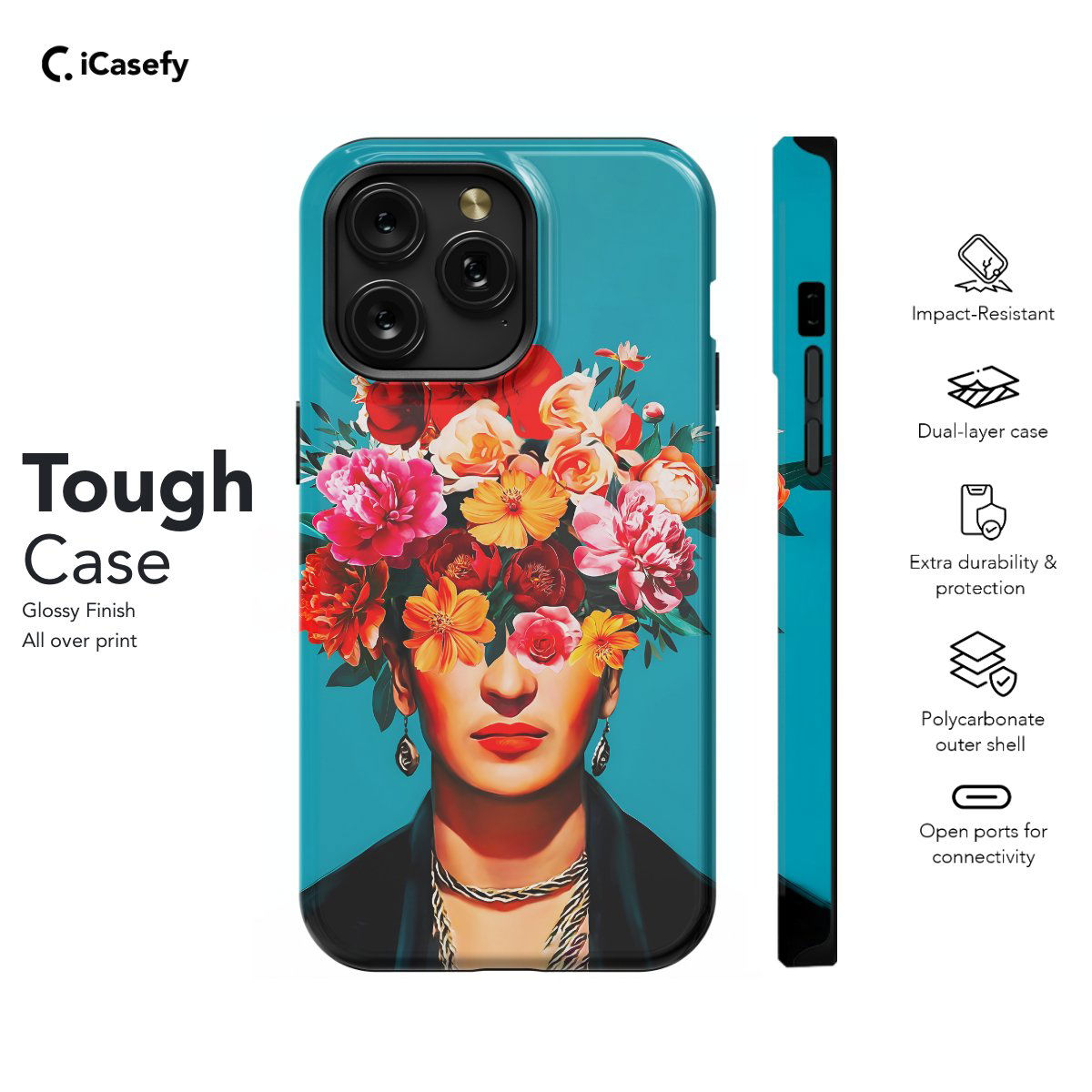 Frida Kahlo Feminism Surrealism Flower Phone Case iPhone Samsung Pixel & More - Image 5