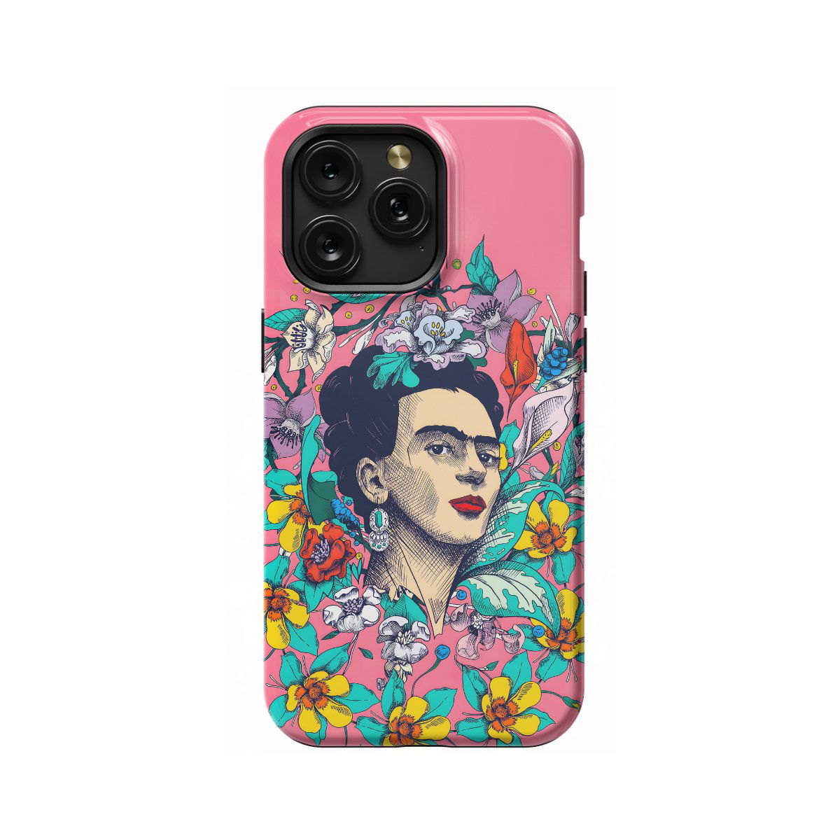 Frida Kahlo Portrait Feminism Surrealism Flower Floral Phone Case iPhone Samsung Pixel & More #7 - Image 1