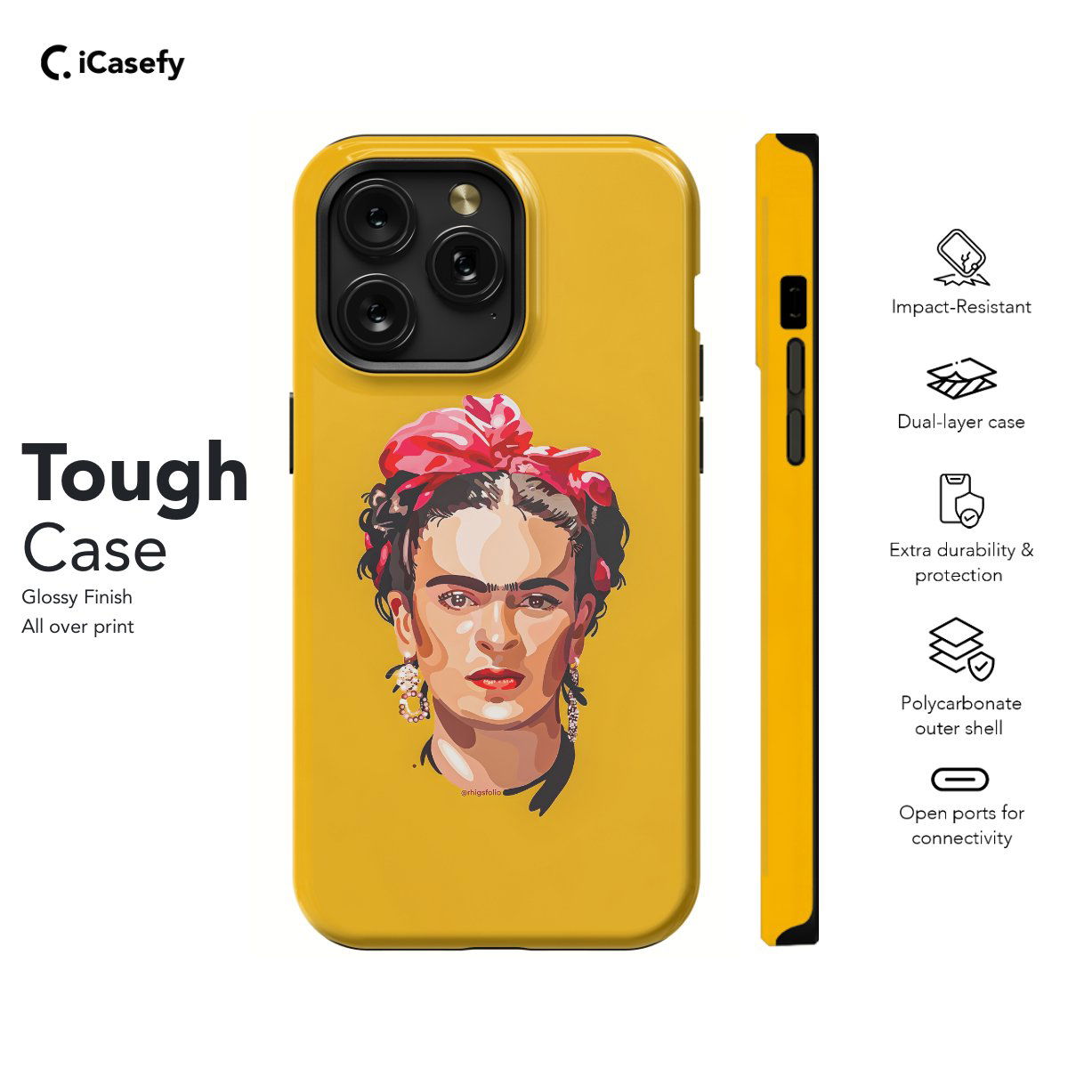 Frida Kahlo Portrait Feminism Surrealism Phone Case iPhone Samsung Pixel & More #8 - Image 5