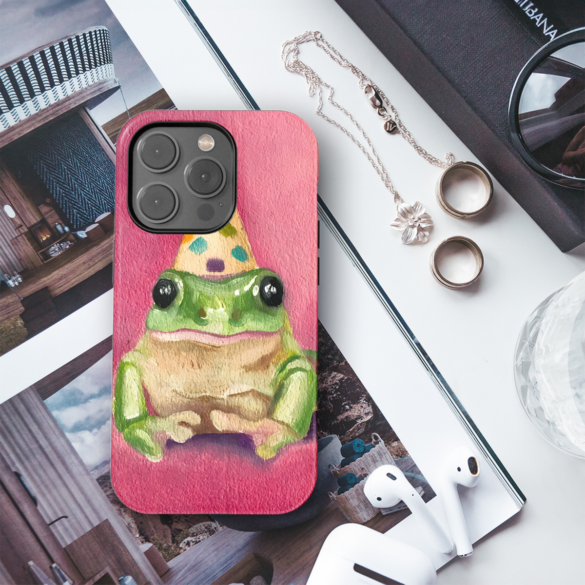 Frog Birthday Funny Phone Case iPhone Samsung Cover Pixel 2071 - Image 3