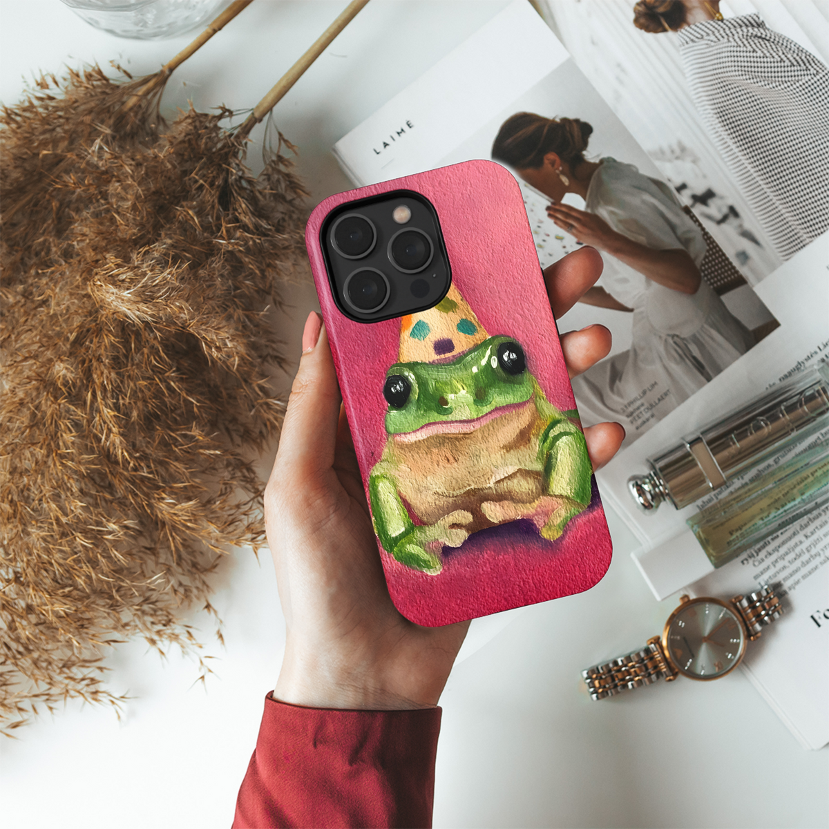 Frog Birthday Funny Phone Case iPhone Samsung Cover Pixel 2071 - Image 4