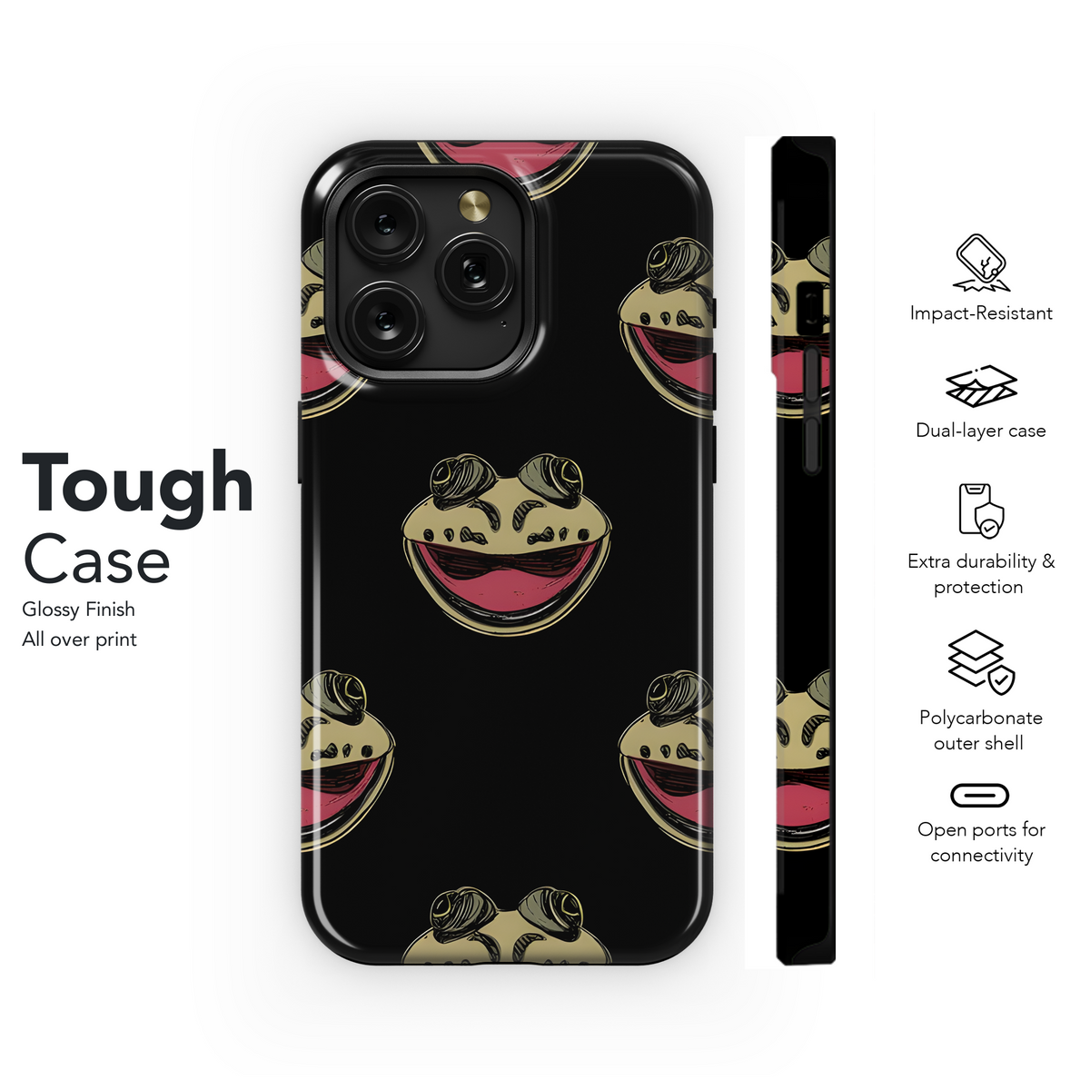 Frog Funny Animal Sketch Phone Case iPhone Samsung Cover Pixel 3256 - Image 6