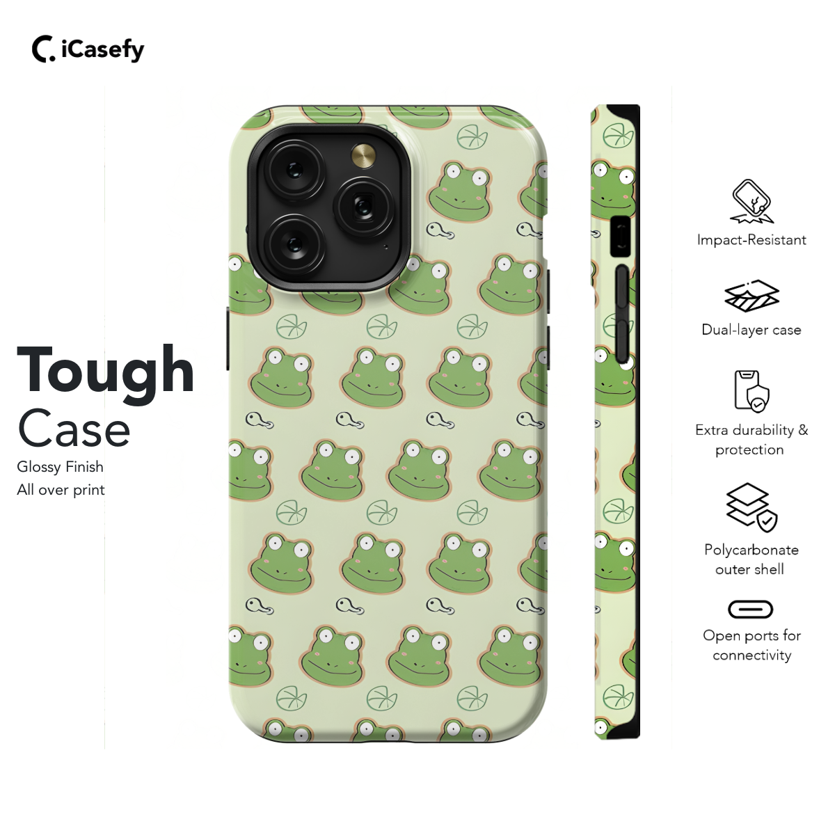 Frog pattern Phone Case iPhone Samsung Cover Pixel 1152 - Image 5