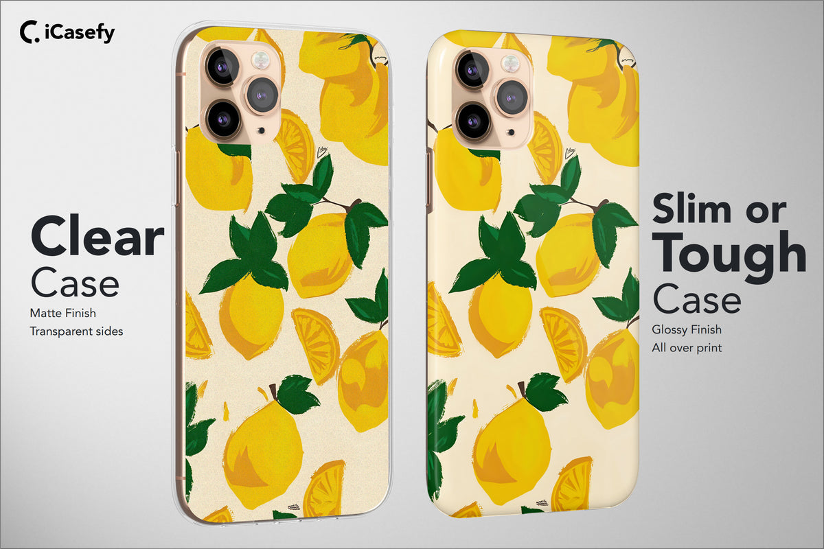 Fruity Phone Case Lemon Orange Strawberry Papaya Cover - Image 3