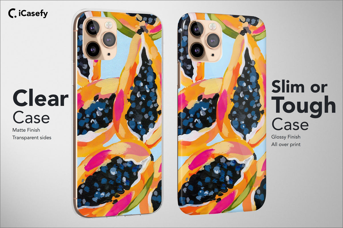 Fruity Phone Case Lemon Orange Strawberry Papaya Cover - Image 4