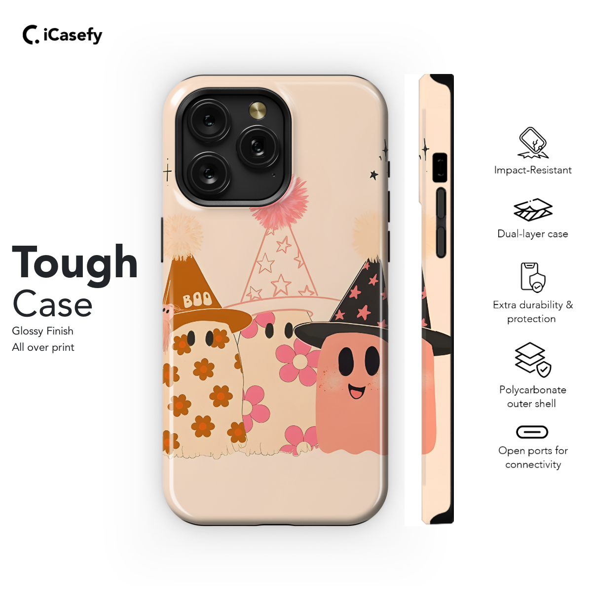 Funny Ghost Halloween Boo Cute Fall Phone Case iPhone Samsung Cover Pixel 1718 - Image 6