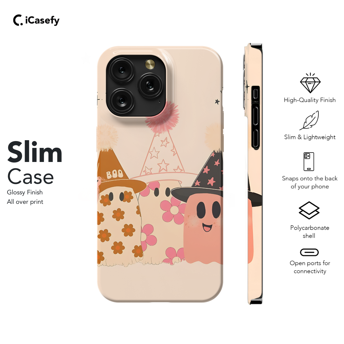 Funny Ghost Halloween Boo Cute Fall Phone Case iPhone Samsung Cover Pixel 1718 - Image 7