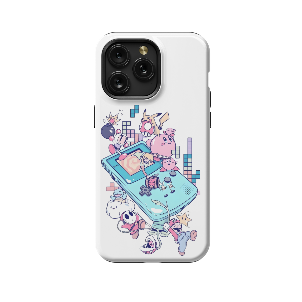 Kawaii Gaming Room Wall Art - 90s Anime Aesthetic - Cozy Lofi Art - Retro Gamer Gift - Pink Pastel Phone Case for iPhone, Samsung, Pixel & More 570 - Image 1