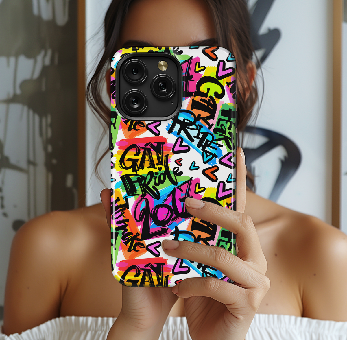 Gay Pride Rainbow Phone Case iPhone Samsung Cover Pixel 3871 - Image 2