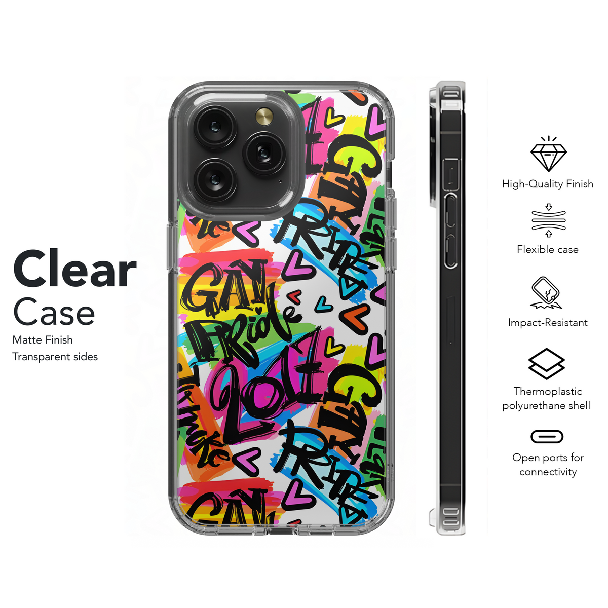 Gay Pride Rainbow Phone Case iPhone Samsung Cover Pixel 3871 - Image 8