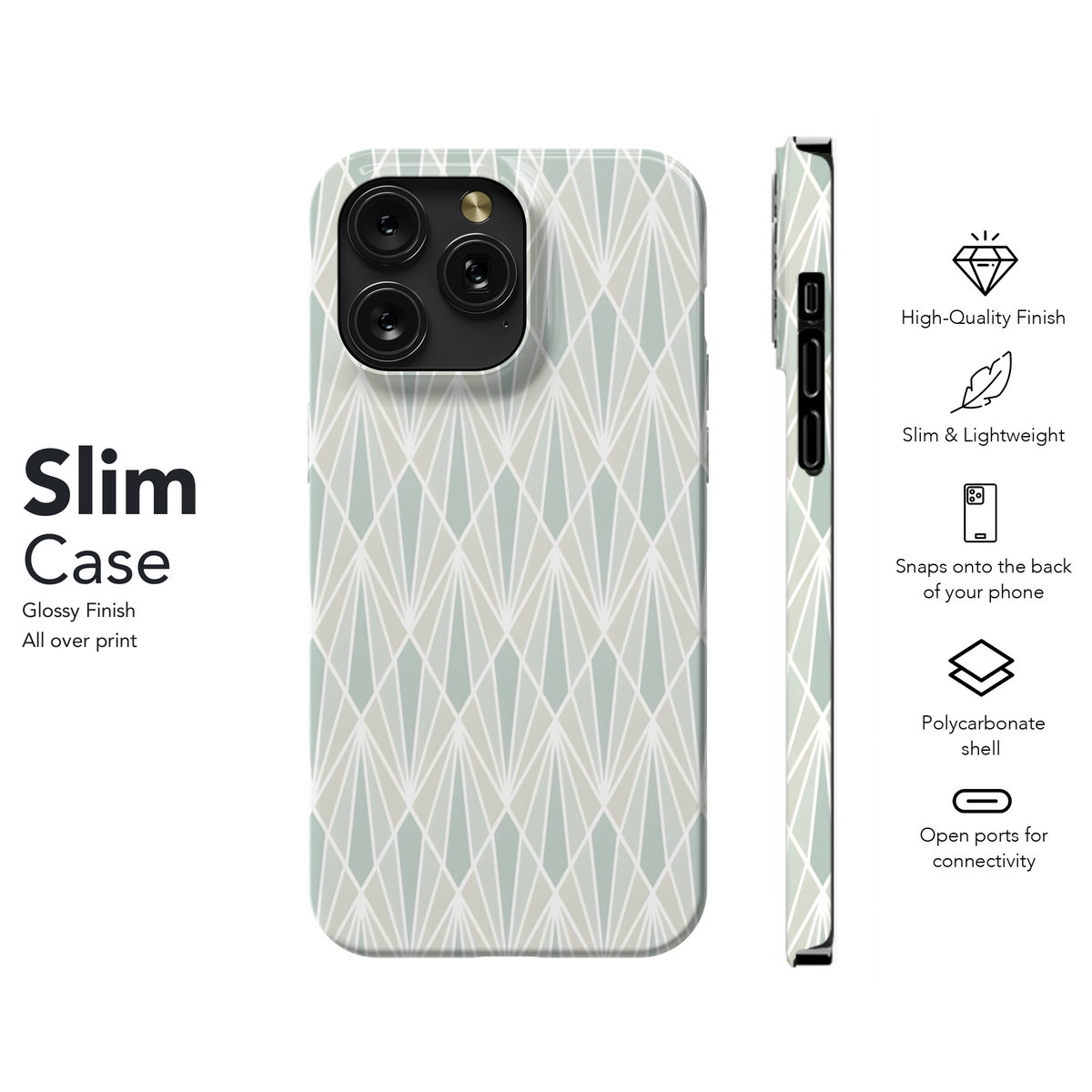 Geometric Art Deco Seamless Pattern Phone Case iPhone Samsung Cover Pixel 2534 - Image 7