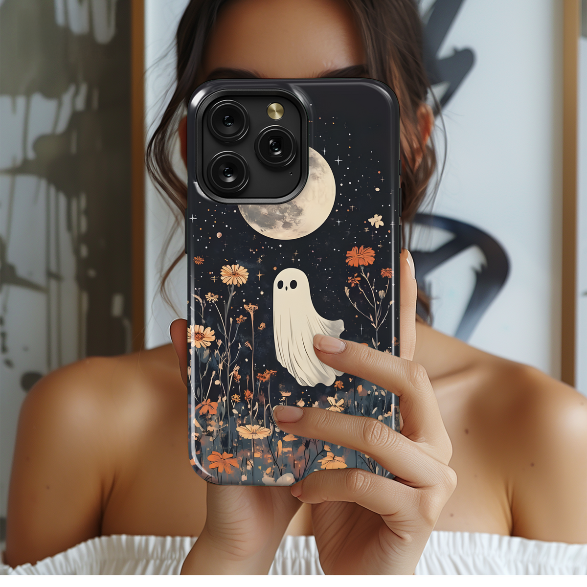 Ghost Moon Blooms
 Phone Case iPhone Samsung Cover Pixel 4212 - Image 2