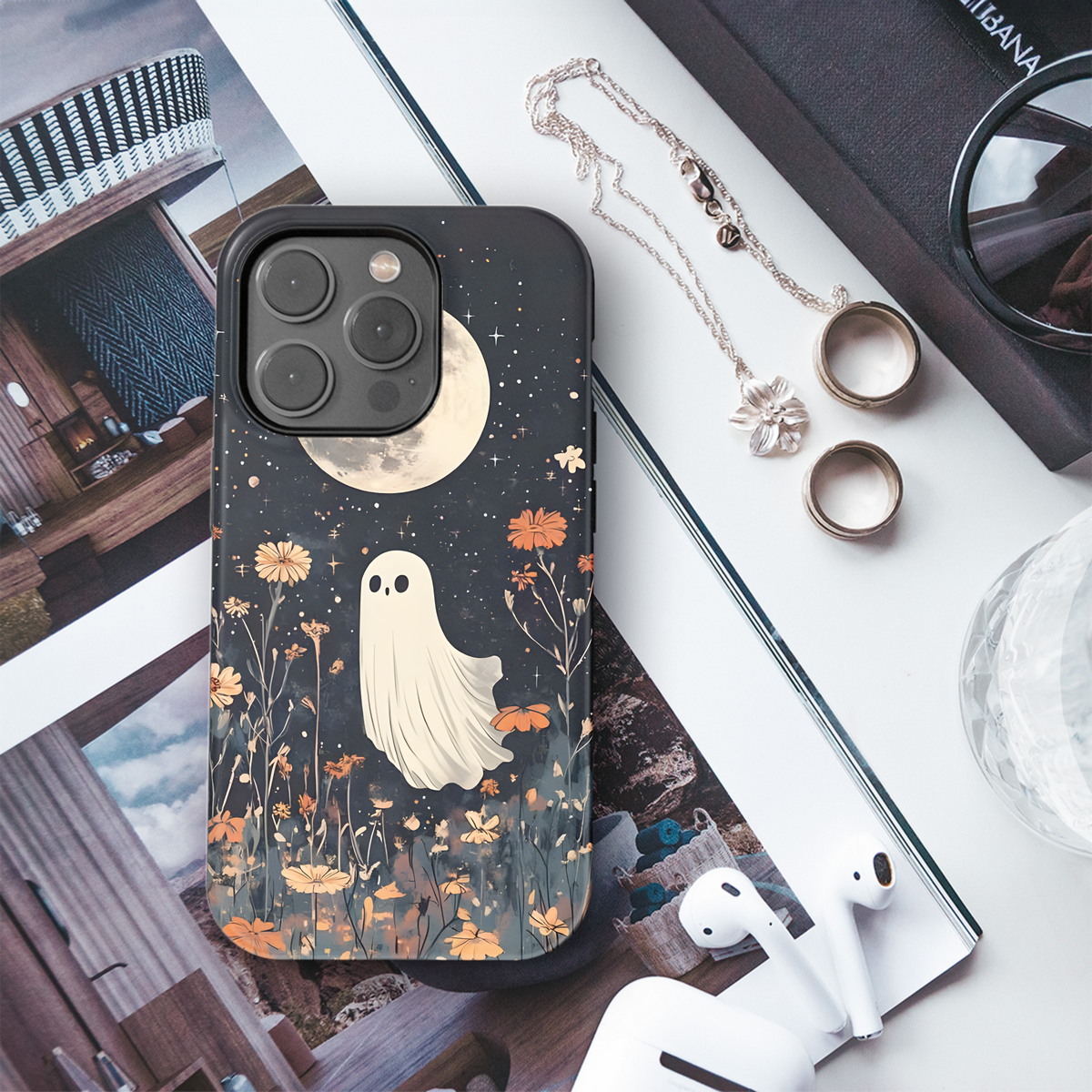 Ghost Moon Blooms
 Phone Case iPhone Samsung Cover Pixel 4212 - Image 3