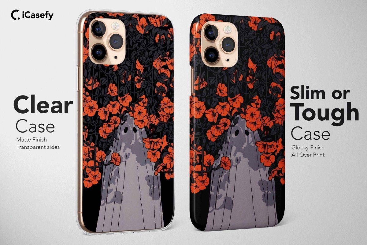 Ghost Phone Case Spooky Art Halloween Cover - Image 2