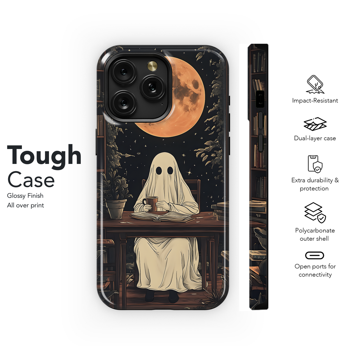 Ghostly Library Night
 Phone Case iPhone Samsung Cover Pixel 4211 - Image 6