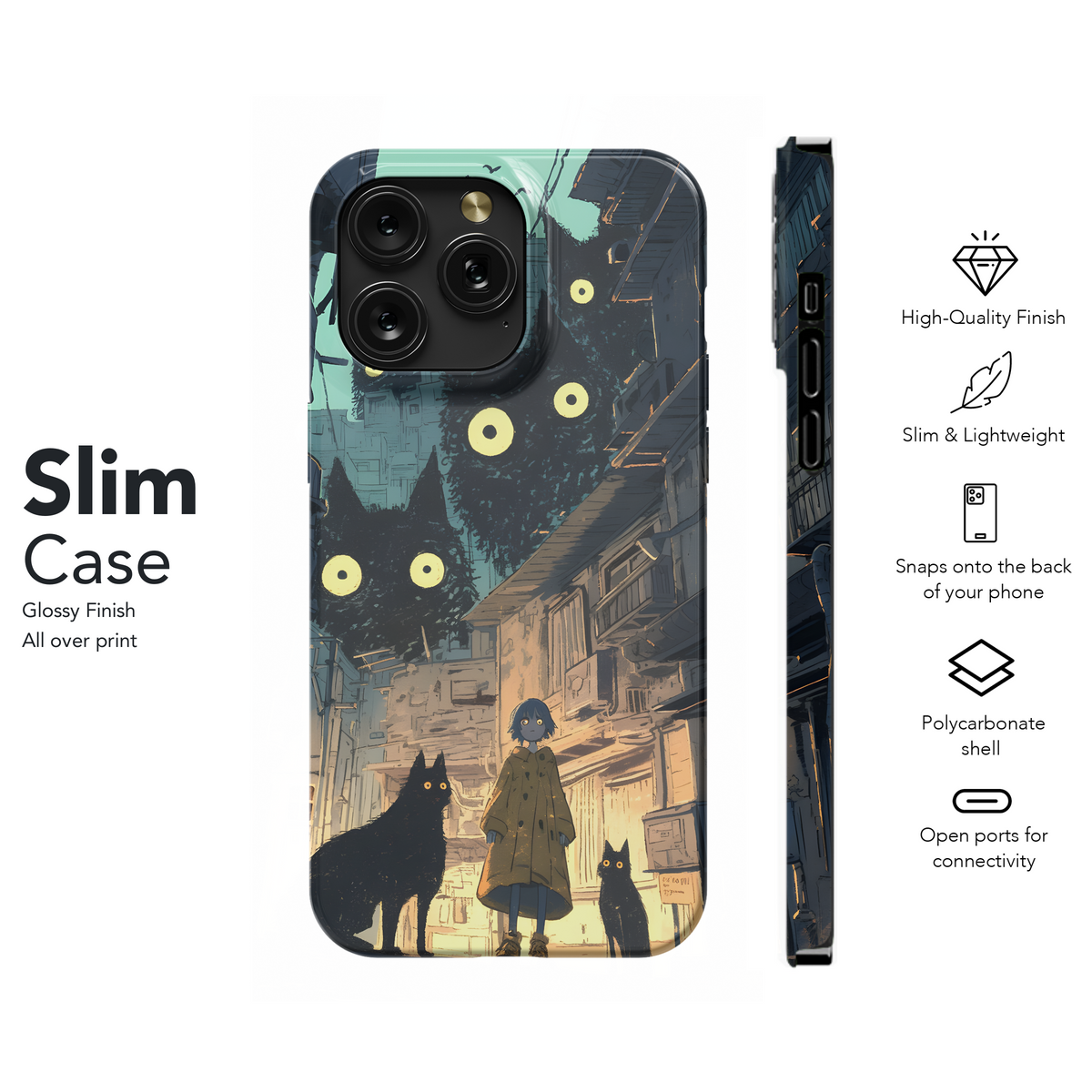 Giant Cats Alleyway Girl
 Phone Case iPhone Samsung Cover Pixel 4301 - Image 7