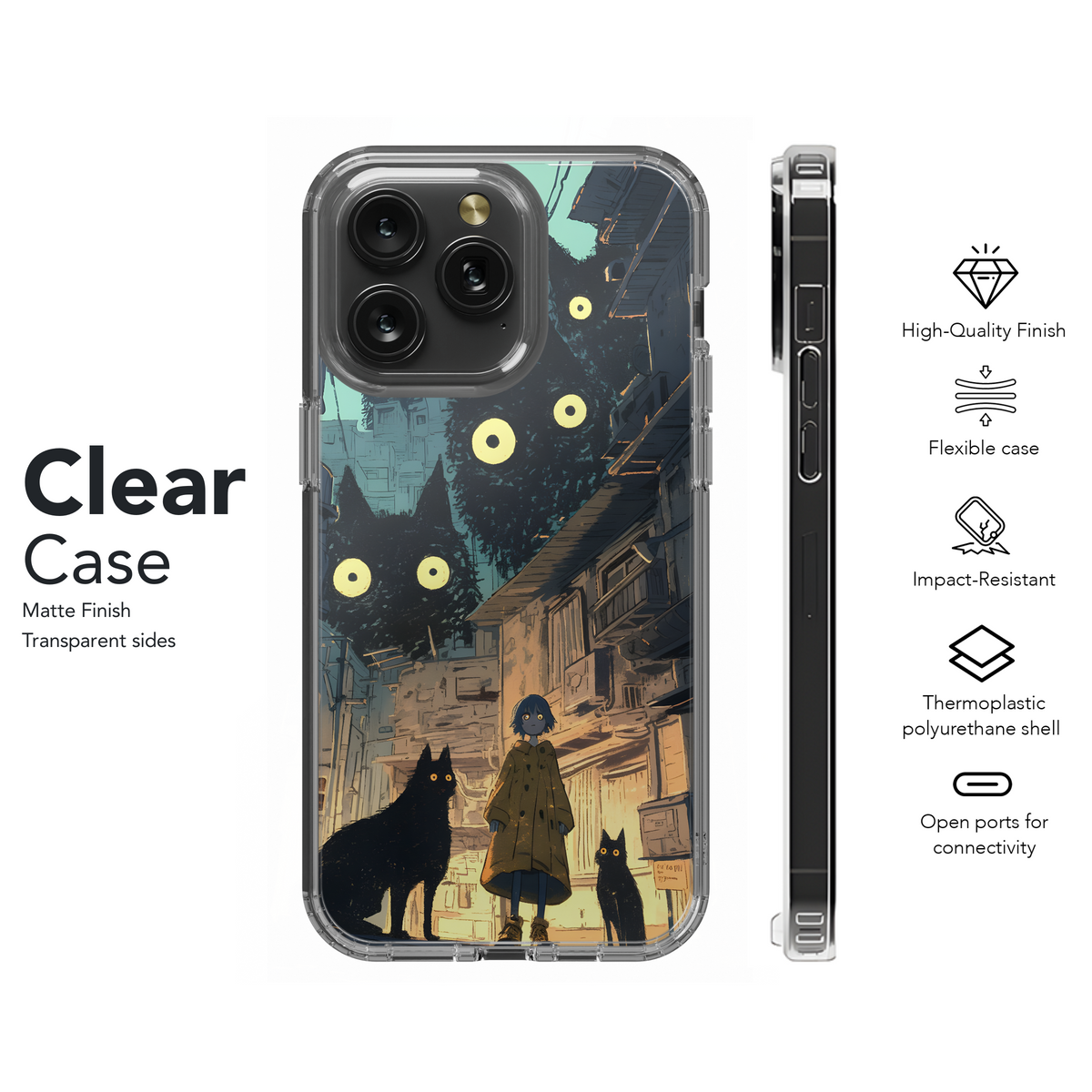 Giant Cats Alleyway Girl
 Phone Case iPhone Samsung Cover Pixel 4301 - Image 8