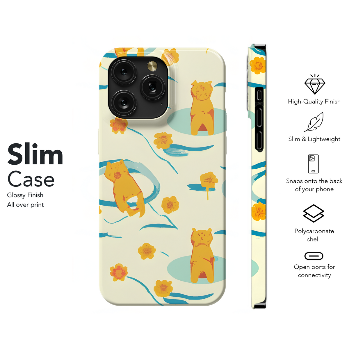 Ginger Cats Swimming Repeat Phone Case iPhone Samsung Cover Pixel 3522 - Image 7