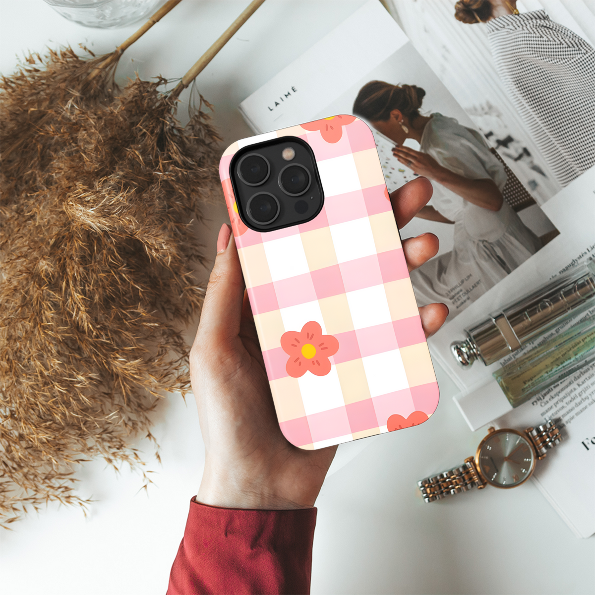 Gingham Easter Phone Case iPhone Samsung Cover Pixel 2795 - Image 4