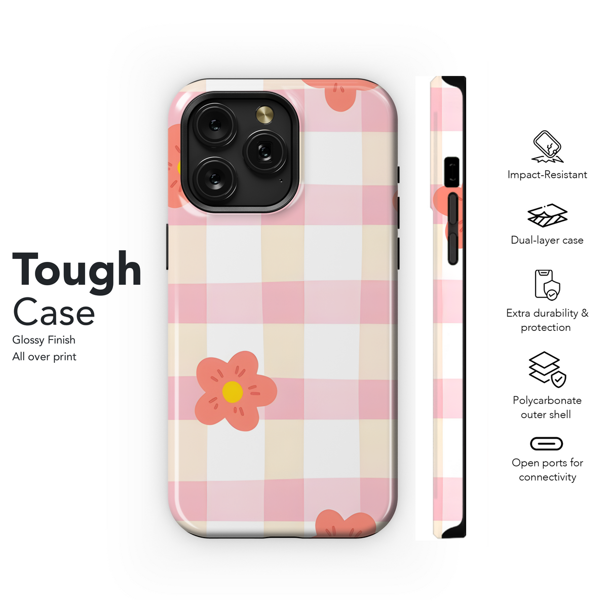 Gingham Easter Phone Case iPhone Samsung Cover Pixel 2795 - Image 6