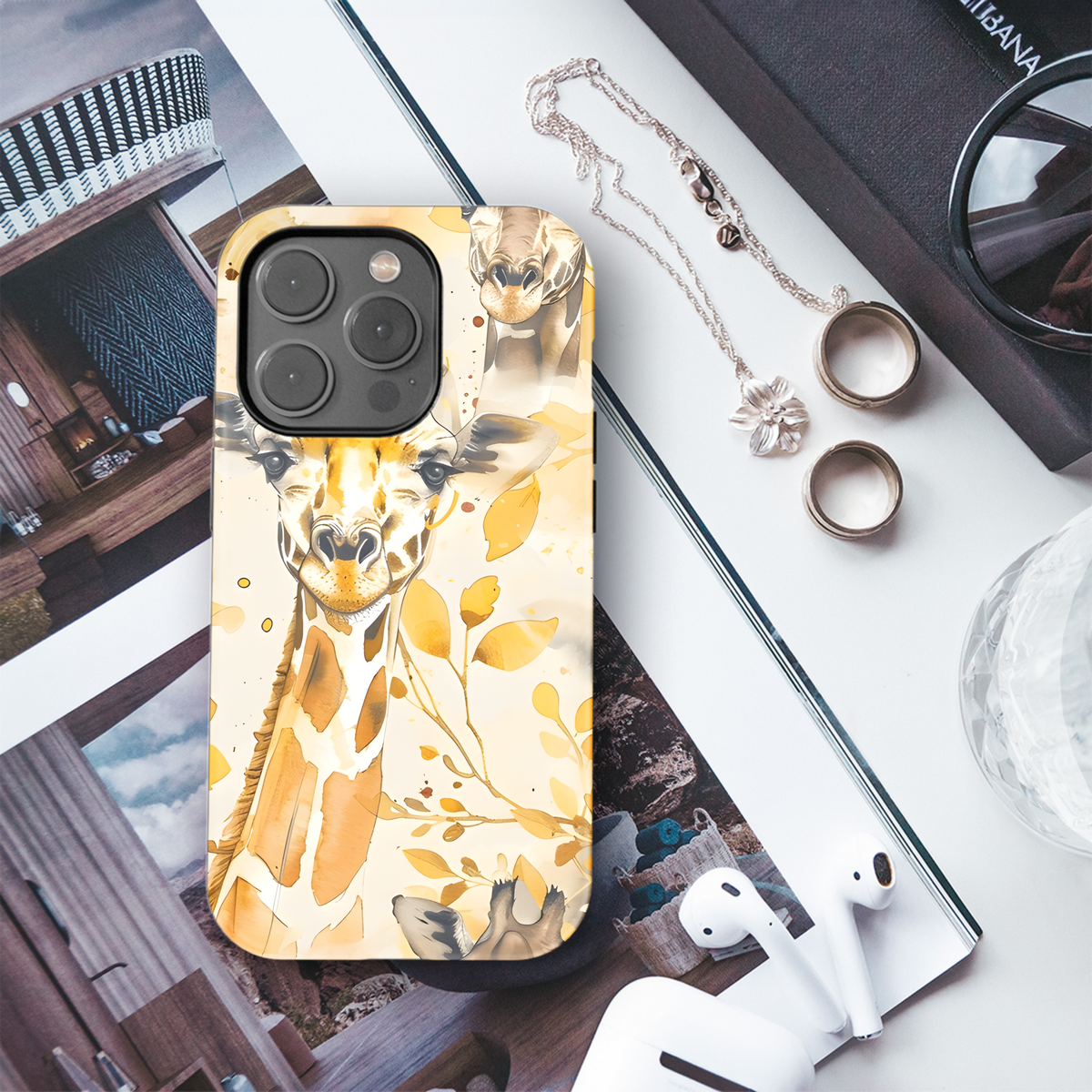 Giraffe Painting Print Phone Case iPhone Samsung Cover Pixel 2259 - Image 3