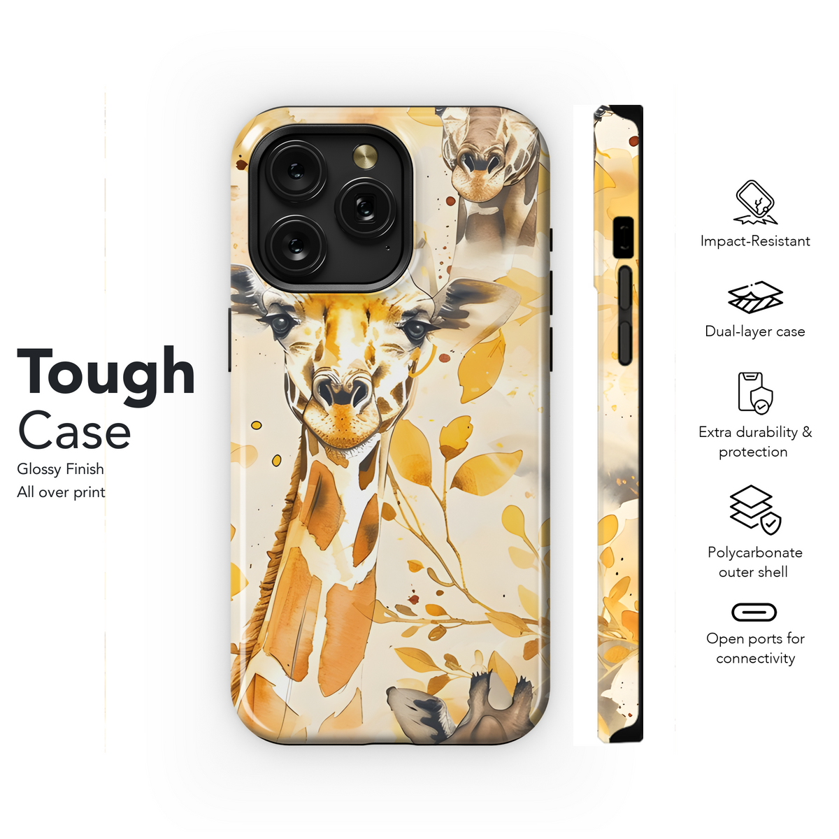 Giraffe Painting Print Phone Case iPhone Samsung Cover Pixel 2259 - Image 6