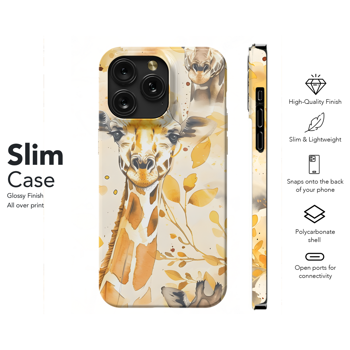 Giraffe Painting Print Phone Case iPhone Samsung Cover Pixel 2259 - Image 7