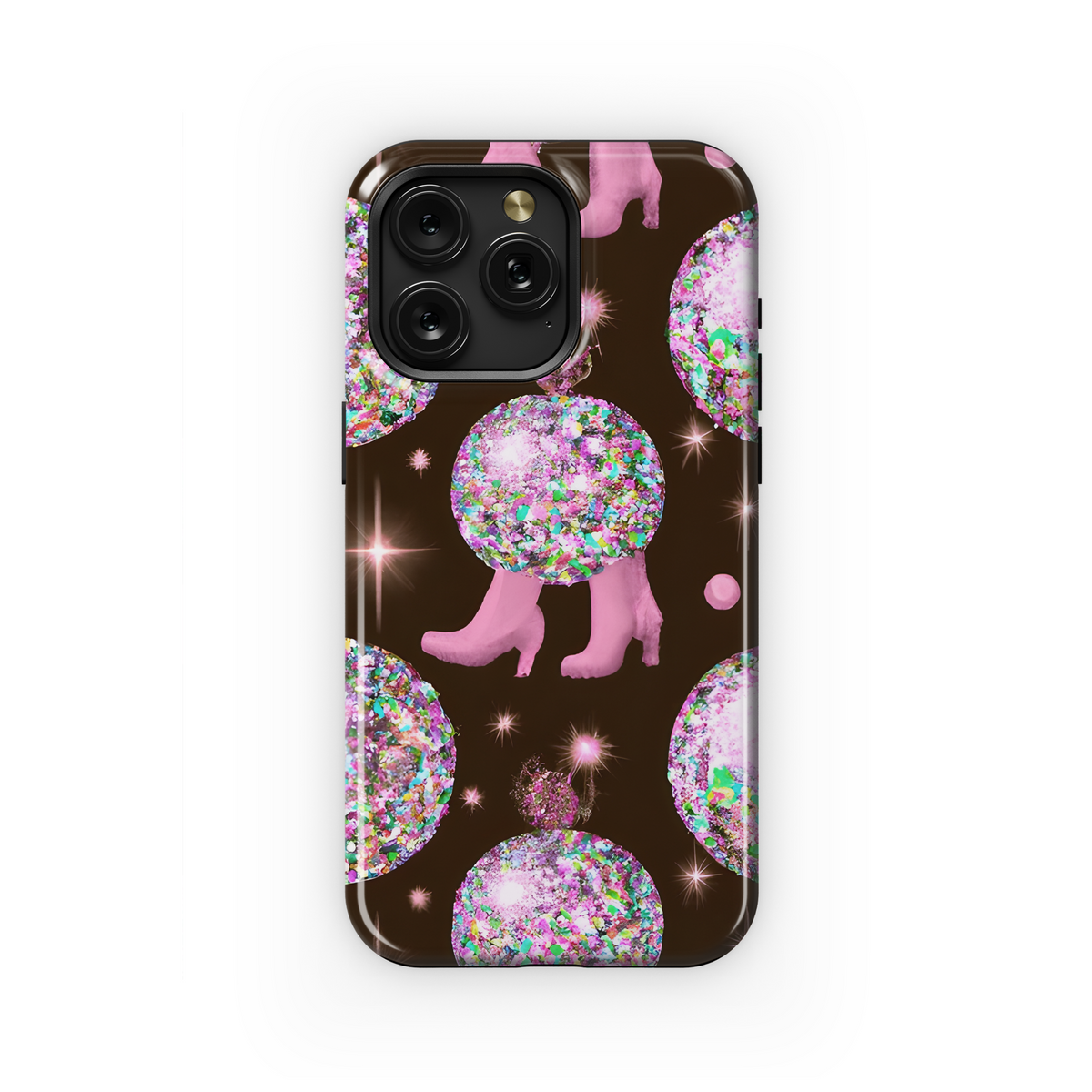 Glitter Disco Boots Succulent Phone Case iPhone Samsung Cover Pixel 3611 - Image 1