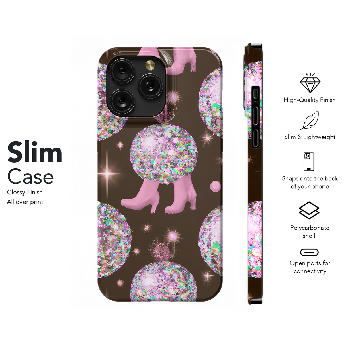 Glitter Disco Boots Succulent Phone Case iPhone Samsung Cover Pixel 3611 - Image 7