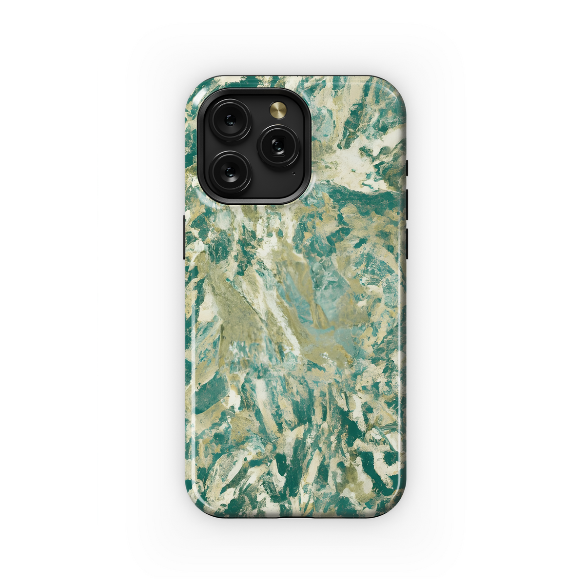 Gold Marble Green Gray Phone Case iPhone Samsung Cover Pixel 3337 - Image 1