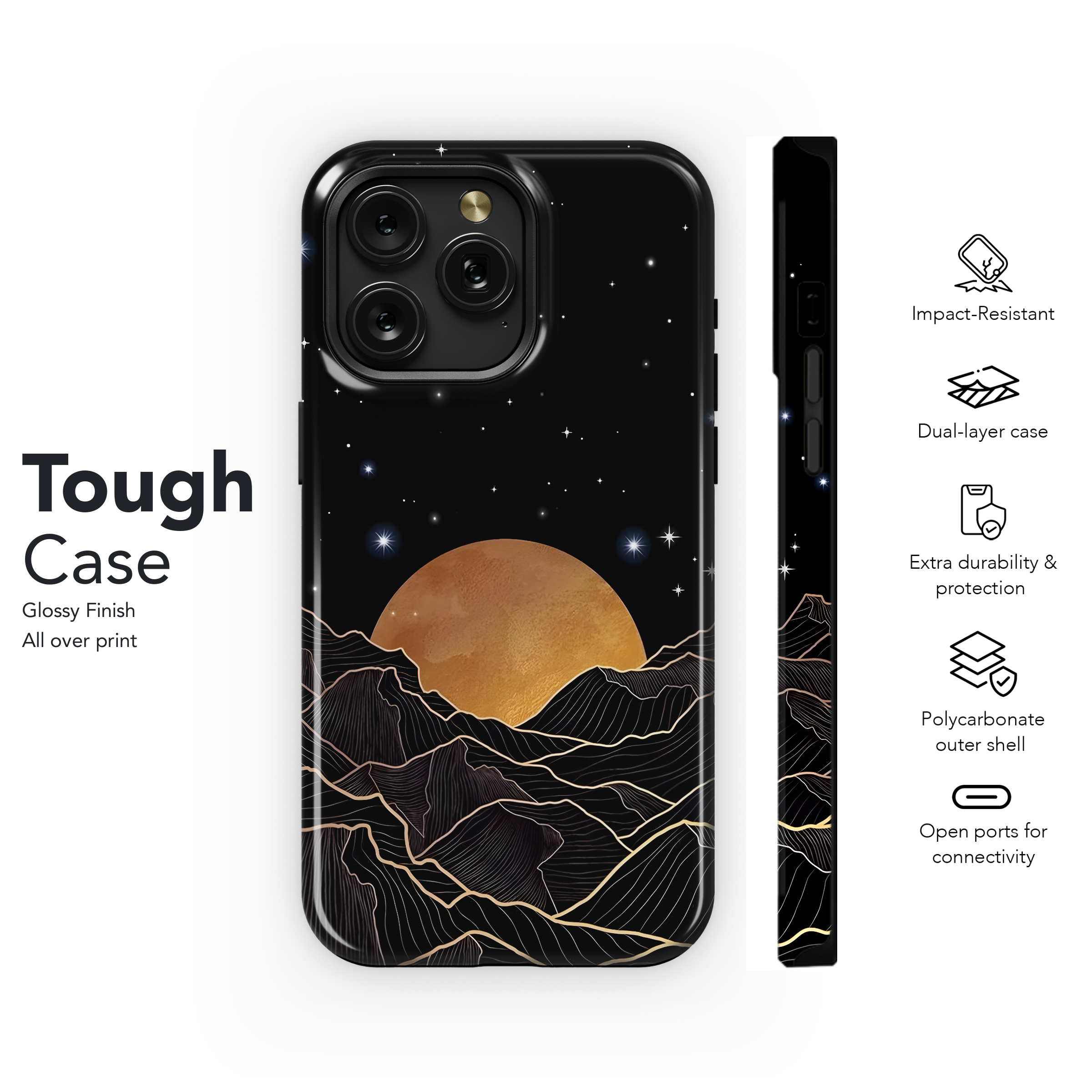 Golden Celestial Landscape
 Phone Case iPhone Samsung Cover Pixel 4432 - Image 6