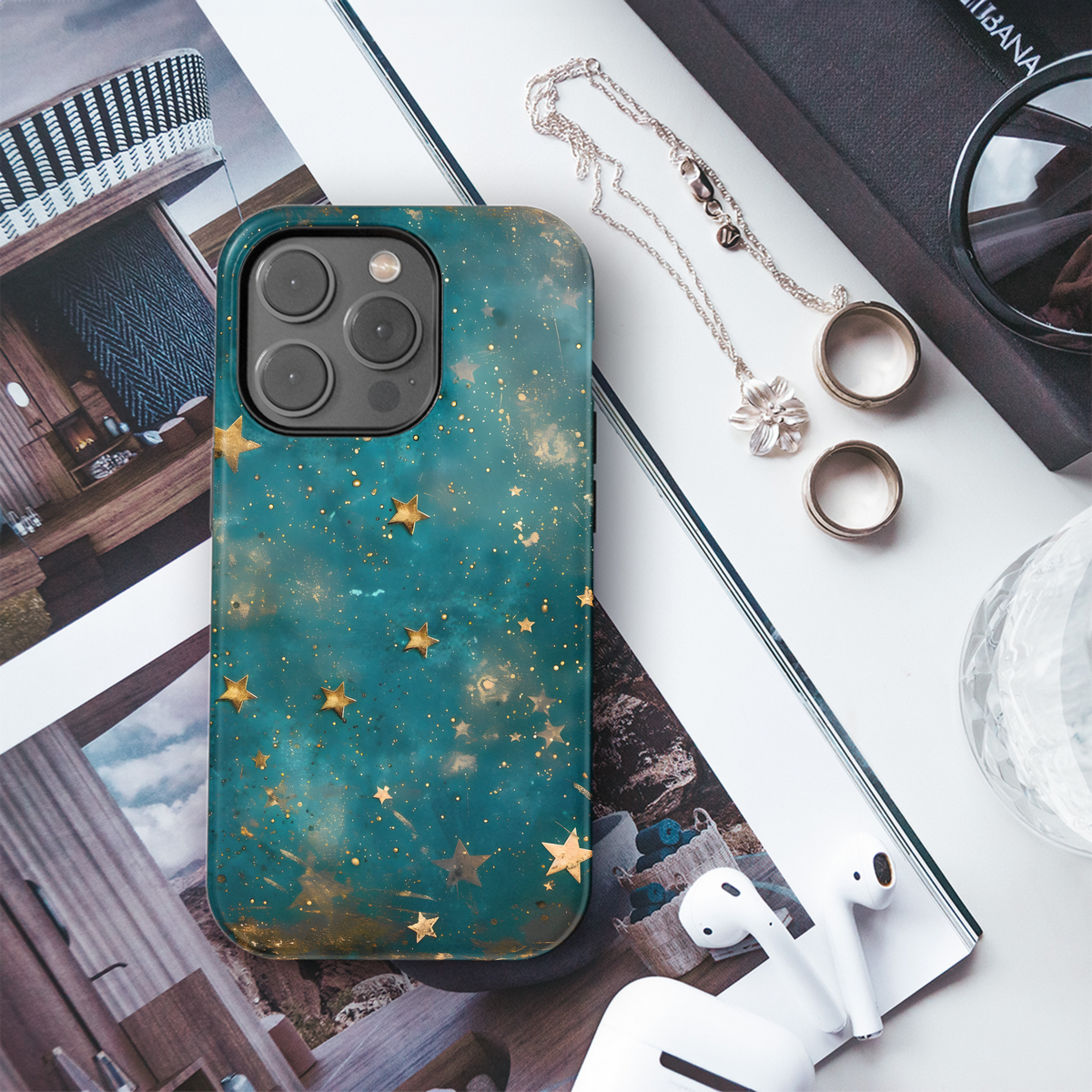 Golden Celestial Night
 Phone Case iPhone Samsung Cover Pixel 4174 - Image 3