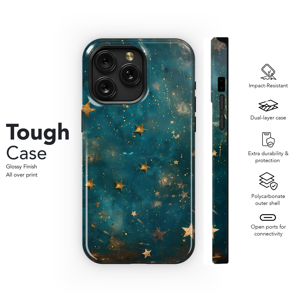 Golden Celestial Night
 Phone Case iPhone Samsung Cover Pixel 4174 - Image 6