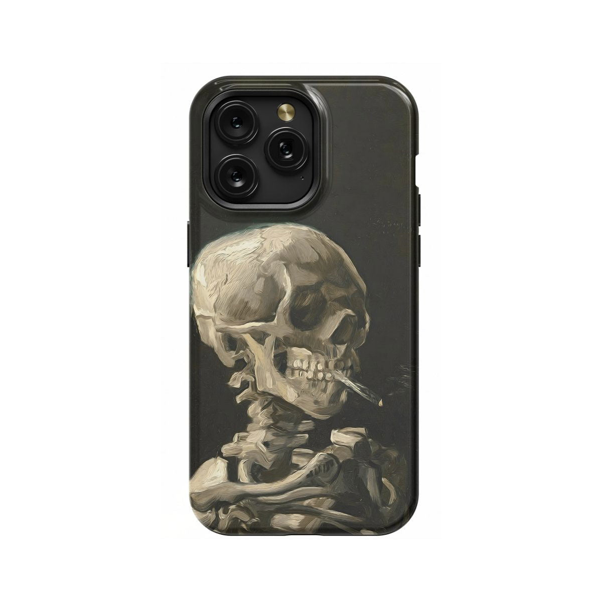 Goth Skeleton Smoking Phone Case iPhone Samsung Pixel & More - Image 1