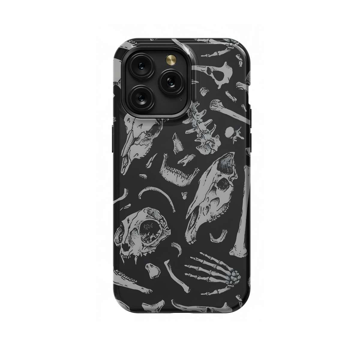 Gothic Animal Skull Phone Case for iPhone, Samsung, and Pixel - Design 615 - Image 1