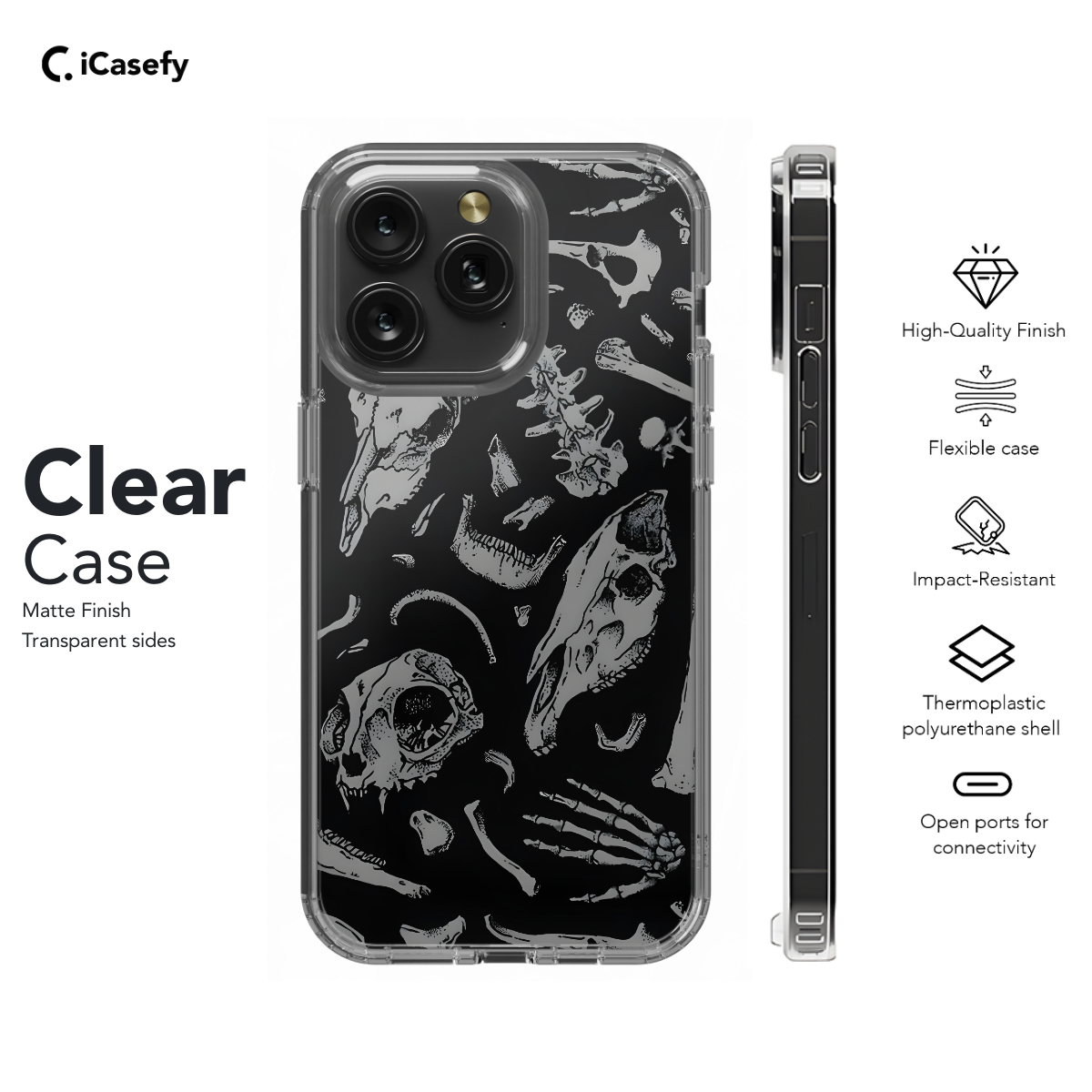 Gothic Animal Skull Phone Case for iPhone, Samsung, and Pixel - Design 615 - Image 7