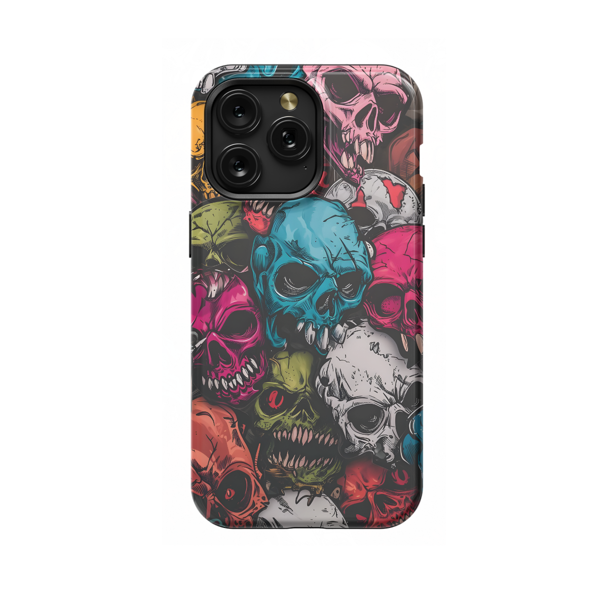 Gothic Colorful Skulls Aesthetic Phone Case iPhone Samsung Pixel & More 86 - Image 1