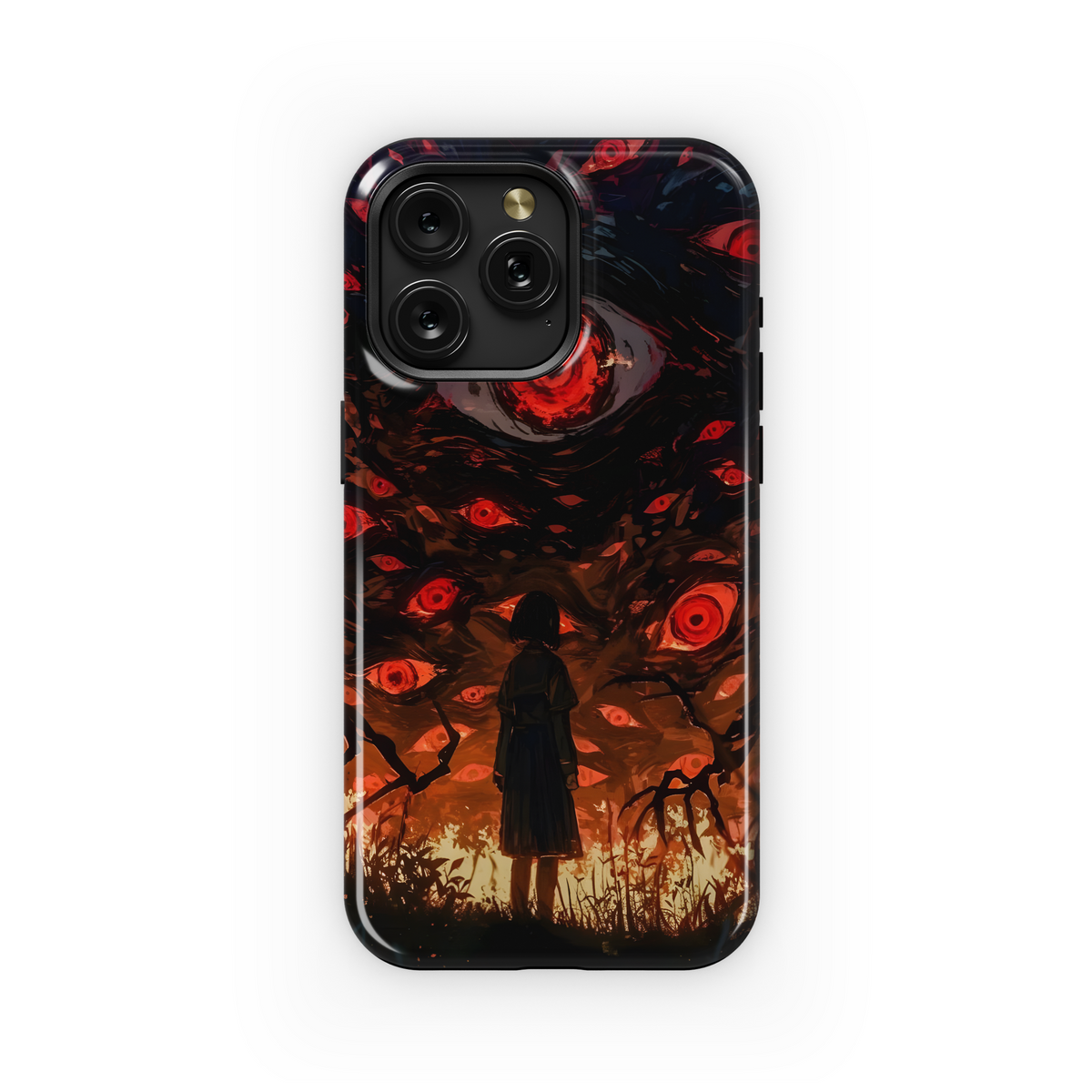 Gothic Horror Red Evil Sky Eyes Phone Case iPhone Samsung Cover Pixel 1824 - Image 1