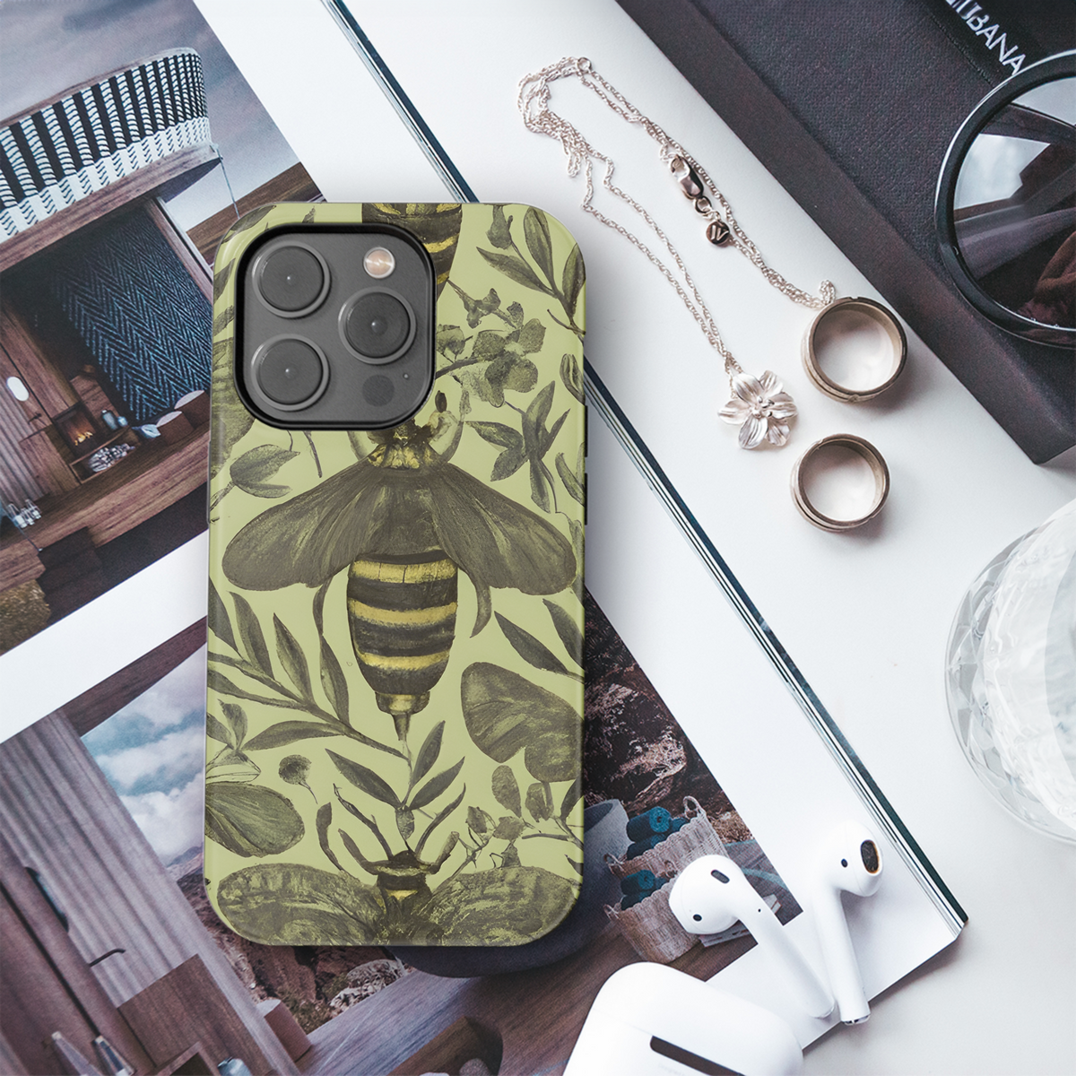 Gothic Moths and Bees Phone Case iPhone Samsung Cover Pixel 2931 - Image 3